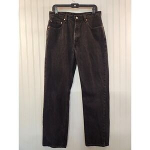Levis 505 Mens Vintage 1998 Faded Black Regular Straight Leg Jeans W34 L32